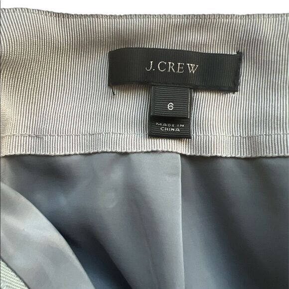 JCREW Gray Mini scallop Waist 97% Wool Career Office Short Lined Skirt Sz 6 - Picture 6 of 7